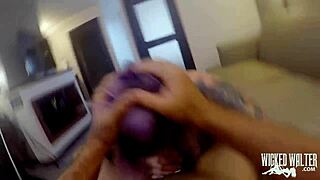 Ava Minx demonstrates her oral skills with big tits and tattoos