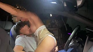 Milf amateur handjob in car leads to passionate parking sex