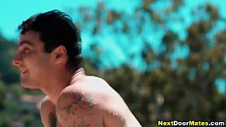 Muscular Gay Jocks Celebrate 4th Of July With Interracial 4some