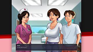 Milf dresses in cow cosplay for summertime saga