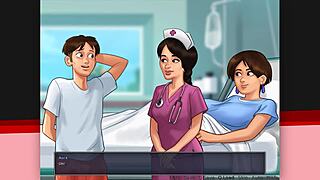 Milf dresses in cow cosplay for summertime saga