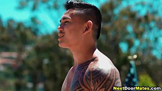 Muscular Gay Jocks Celebrate 4th Of July With Interracial 4some