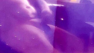 Chubby gay man masturbates while wearing panties, stroking his fat cock slowly