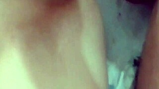 Blonde MILF moans loudly while getting her ass fucked by her partner in amateur couple sex.