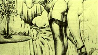 Vintage Cartoon Illustration From Retro Era
