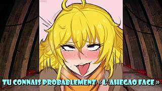 i'm weiss from rwby, dominating with joi, denial, cbt, and feminisation in this hentai