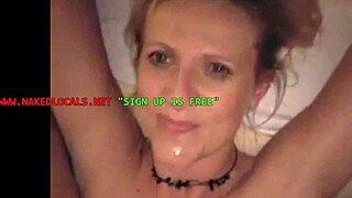 Dominant male trains submissive female with facial ejaculation