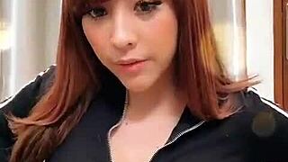 a girl shows her nipples in homemade video