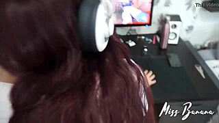 D has a hot solo session with masturbation and creampie while G is away on a shopping trip
