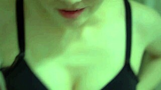 beautiful brunette pornstar gives sloppy blowjob to big cock and swallows cum in facial