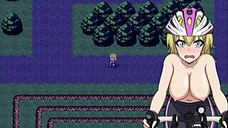 I watched this blonde lose her virginity in the dark night, flashing on a cycle, part 4!