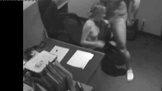 Just business: watching a blonde amateur in a voyeur hidden cam scenario.