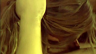 Aurora Snow in black stockings rides to climax