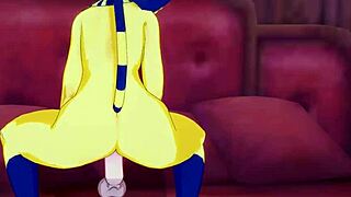 Ankha rides a hard cock in the bedroom