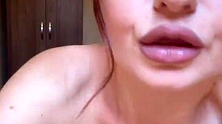 brunette teen sucking banana playfully