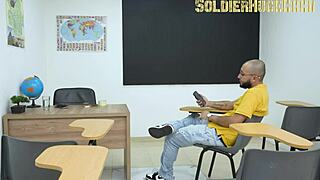 my step-son's teacher, a total bitch, seduces me without panties or condom