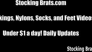 becky and chelsea, worship those feet in stockings