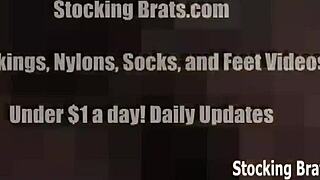 becky and chelsea, worship those feet in stockings