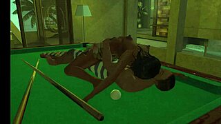playing a wild game on the pool table with animated twists