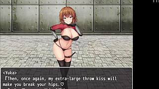 I can't believe this orange-haired girl stepped on my cock in hentai!