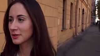 This teen gives hot blowjob to the tricky casting agent with her tight pussy