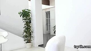pretty chick gives oral pleasure in pov and gets narrowed pussy screwed