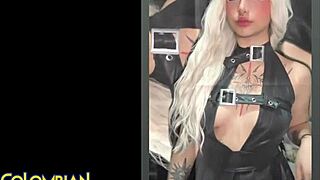 Colombian Casting Couch with Alt Goth Latina Slut Getting Cum Facial