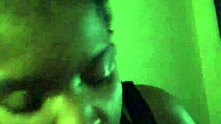 ebony gives sloppy head on black guy
