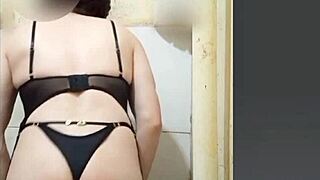 Hey, see this femboy gostosa rocking sexy cinta liga lingerie?