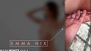 Emma hix receives a double creampie in split pov
