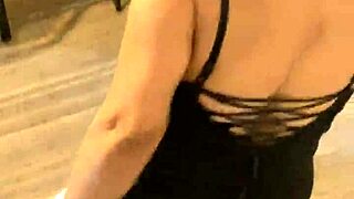 Anna Maria, sexy Dominican milf, struts in tight booty shorts