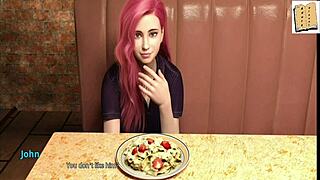 chatting with gorgeous pink-haired milf online
