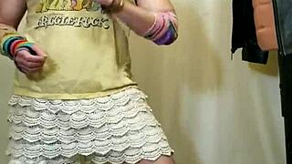 Hot amateur workout on the dance floor