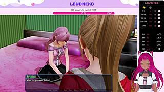 vtuber lewdneko moans with dildo in harem hotel