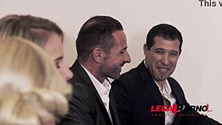 Sexy Lawyer Negotiates Deal With Babe