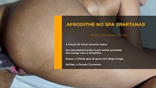 Afrodite enjoys big cock close up in spa