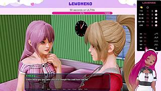 vtuber lewdneko moans with dildo in harem hotel