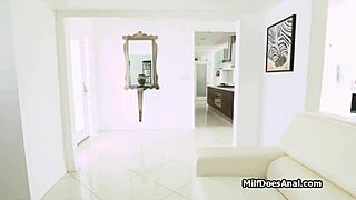 The big tit milf is getting trained for anal sex with her husband in a casual way.