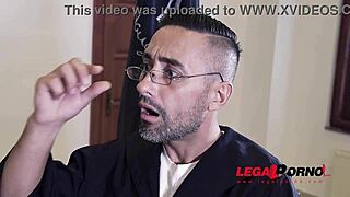 Sexy Lawyer Negotiates Deal With Babe