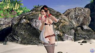 momiji from doaxvv poses nude in close up views