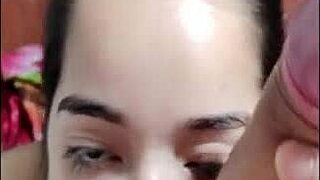 In the white wolf series, the beautiful teen babe gives greedy passionate blowjob to white moon vip before bed