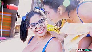 Hired Two Sexy Spanish Maids for Dirty Bedroom Fun