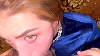 she takes an amazing intense facefuck, ending with a throatpie