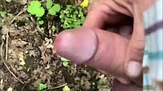 I wanked outdoors in the woods with my wife