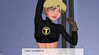 Miss Martian's tit play and nipple licking in DC Comics