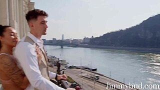 Catia Soares Sucks Cock on Balcony Exhibitionist Style