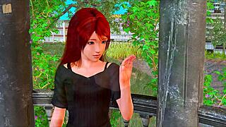 my new family 467 in the cartoon game, featuring redhead and anime elements