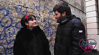 Crystal, the skinny French brunette, gets naughty in lingerie at brothel