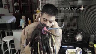 Naughty couples rip clothes and fuck wildly with Emi Rippi and Matheus Castro