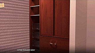 Brunette teen in homemade 3D video seeks the truth